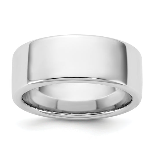 14K White Gold 8mm European Comfort Fit Band