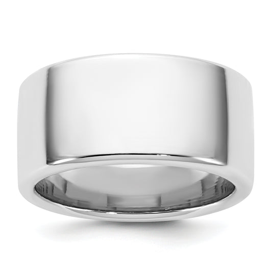 14K White Gold 10mm European Comfort Fit Band