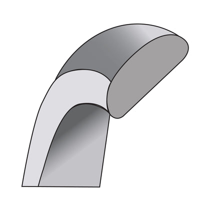 14K White Gold 8mm European Comfort Fit Band