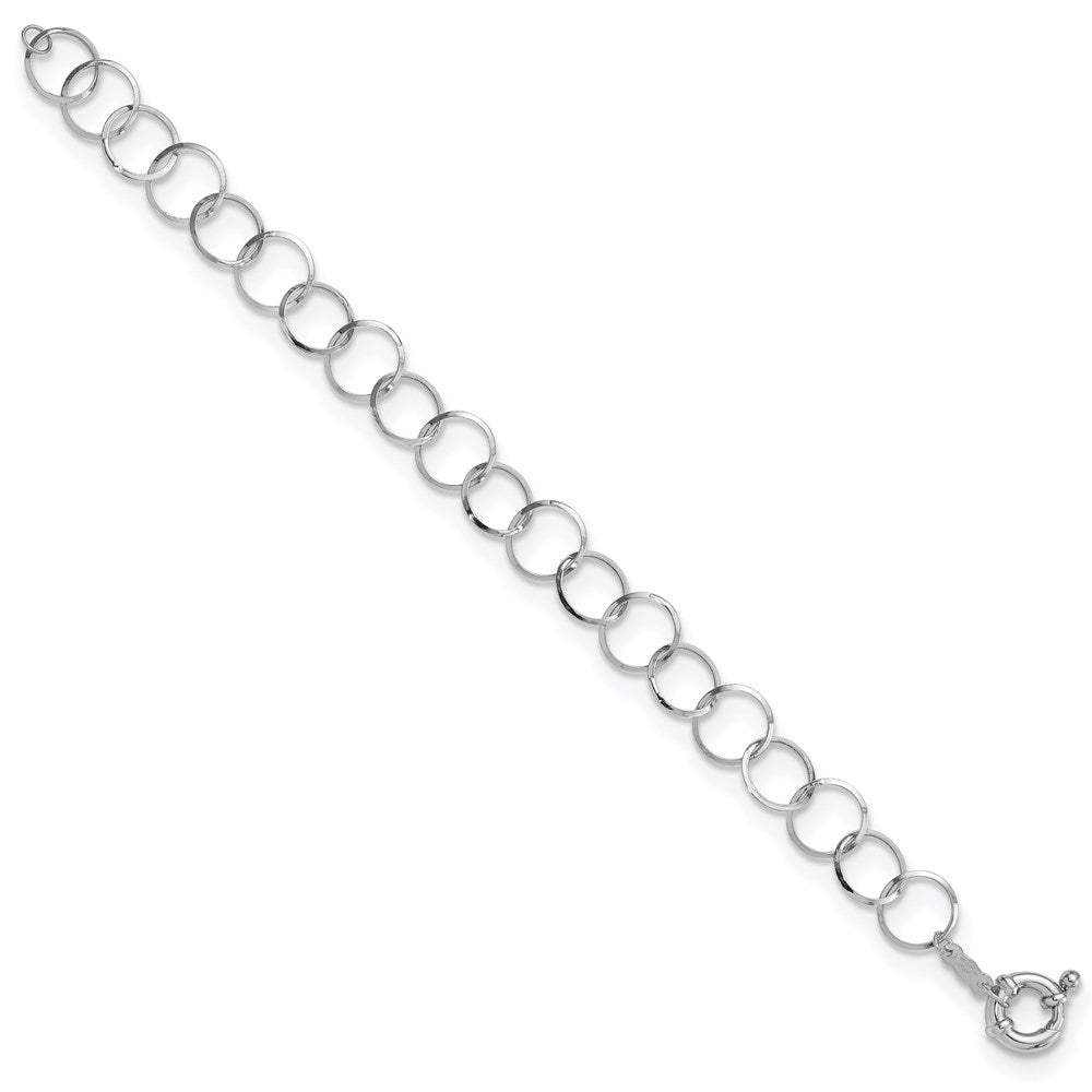 7.5 Inch 14K Wg Circle Bracelet