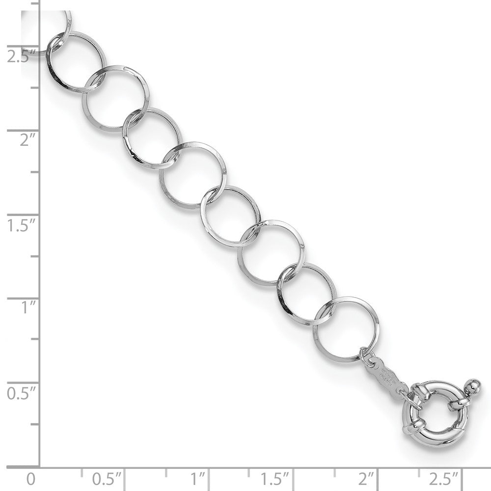 7.5 Inch 14K Wg Circle Bracelet