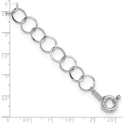 7.5 Inch 14K Wg Circle Bracelet