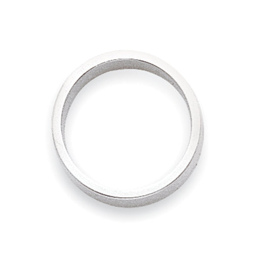 Solid 14K White Gold 2mm Light Weight Flat Men's/Women's Wedding Band Ring Size 5