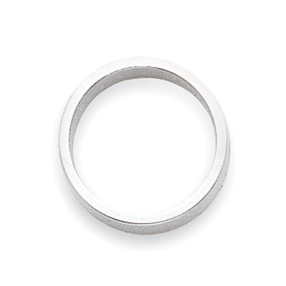Solid 14K White Gold 2mm Light Weight Flat Men's/Women's Wedding Band Ring Size 5