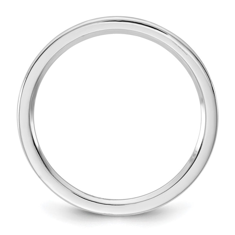 10K White Gold 10Kw 1mm Standard Flat Comfort Fit Band Size 4