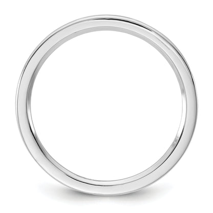 10K White Gold 10Kw 1mm Standard Flat Comfort Fit Band Size 8
