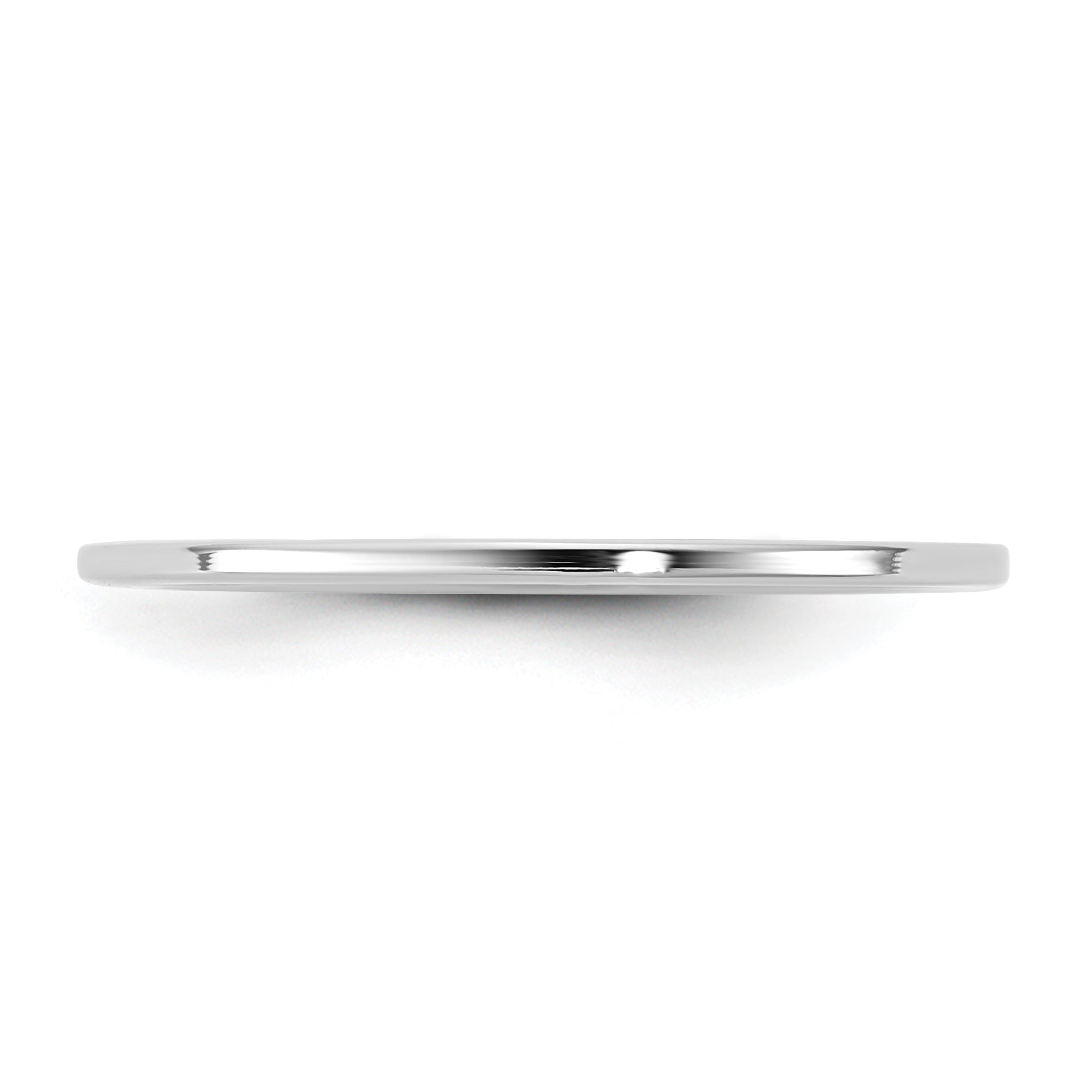 10K White Gold 10Kw 1mm Standard Flat Comfort Fit Band Size 8