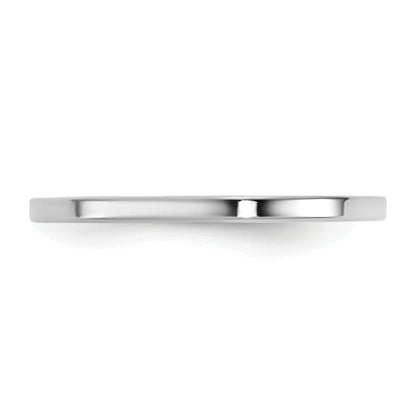 10K White Gold 10Kw 1.5mm Standard Flat Comfort Fit Band Size 10.5