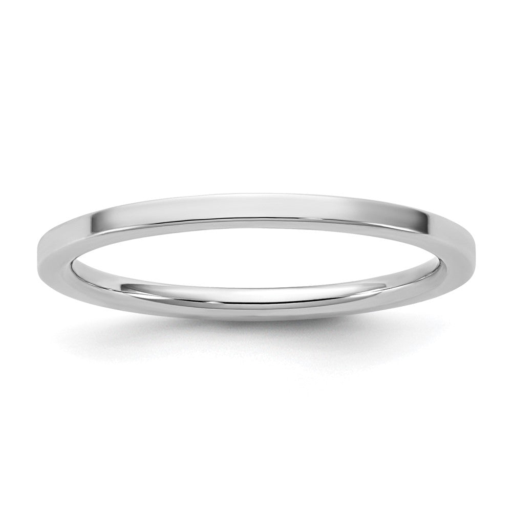 10K White Gold 10Kw 1.5mm Standard Flat Comfort Fit Band Size 10.5