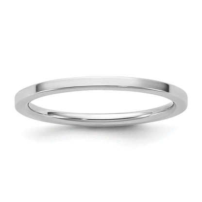 10K White Gold 10Kw 1.5mm Standard Flat Comfort Fit Band Size 12