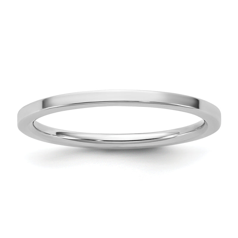 10K White Gold 10Kw 1.5mm Standard Flat Comfort Fit Band Size 10