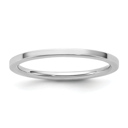 10K White Gold 10Kw 1.5mm Standard Flat Comfort Fit Band Size 10.5