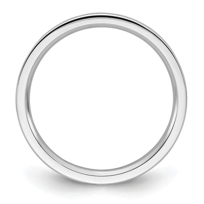 18k White Gold 2mm Standard Weight Flat Comfort Fit Wedding Band Ring