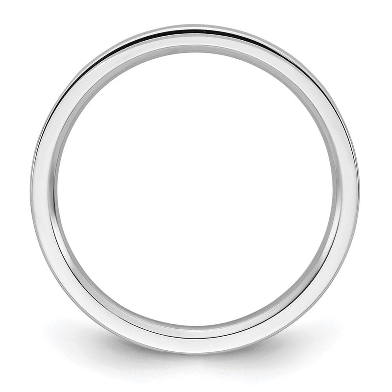 18k White Gold 2mm Standard Weight Flat Comfort Fit Wedding Band Ring