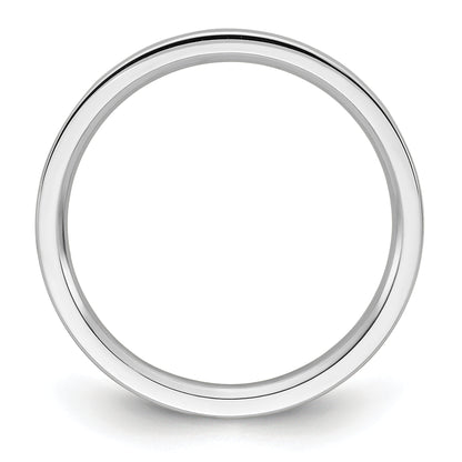 Solid 10K White Gold 2mm Standard Flat Comfort Fit Men's/Women's Wedding Band Ring Size 6.5