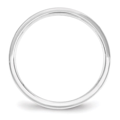 18k White Gold 2.5mm Standard Weight Flat Comfort Fit Wedding Band Ring