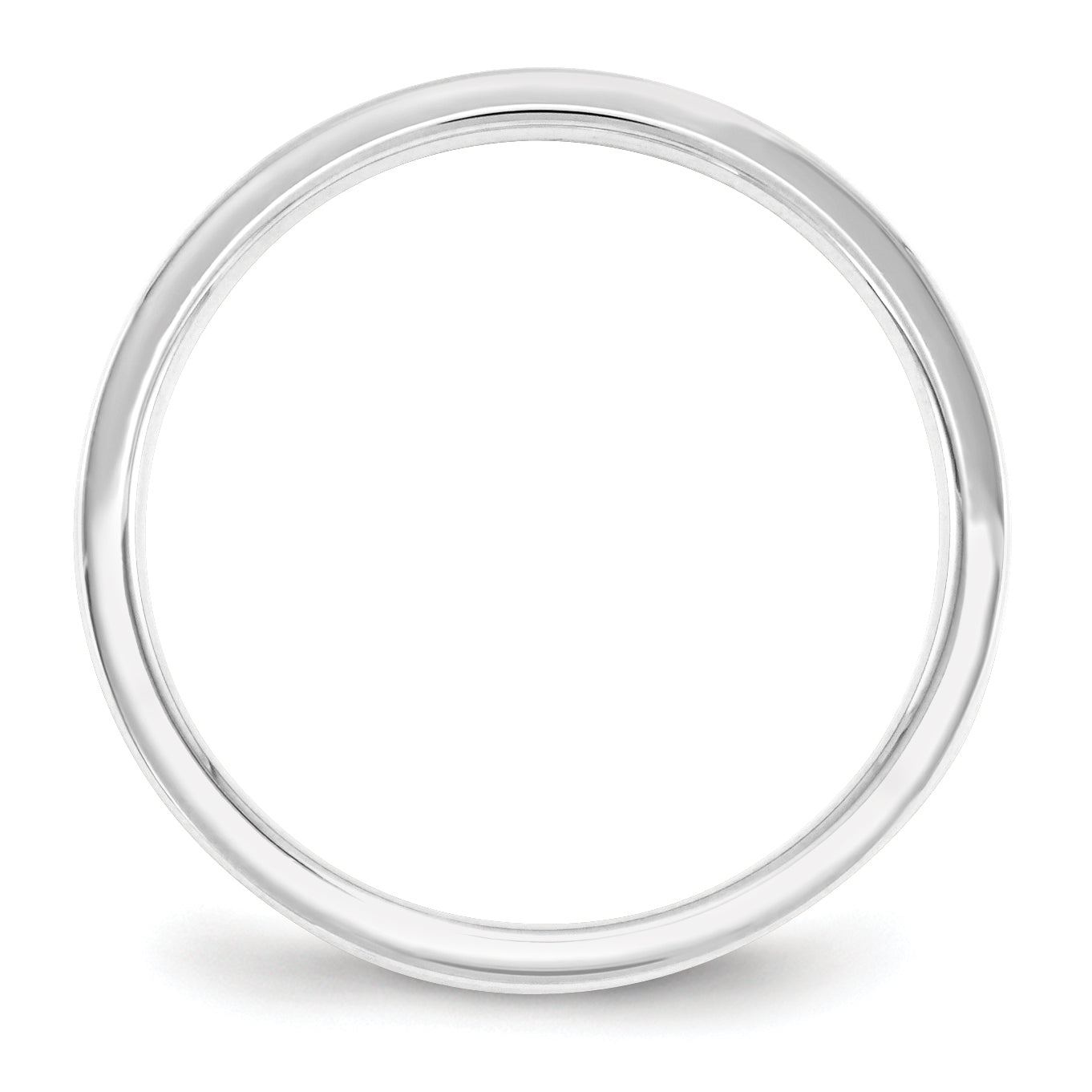 Solid 14K White Gold 2.5mm Standard Flat Comfort Fit Men's/Women's Wedding Band Ring Size 10