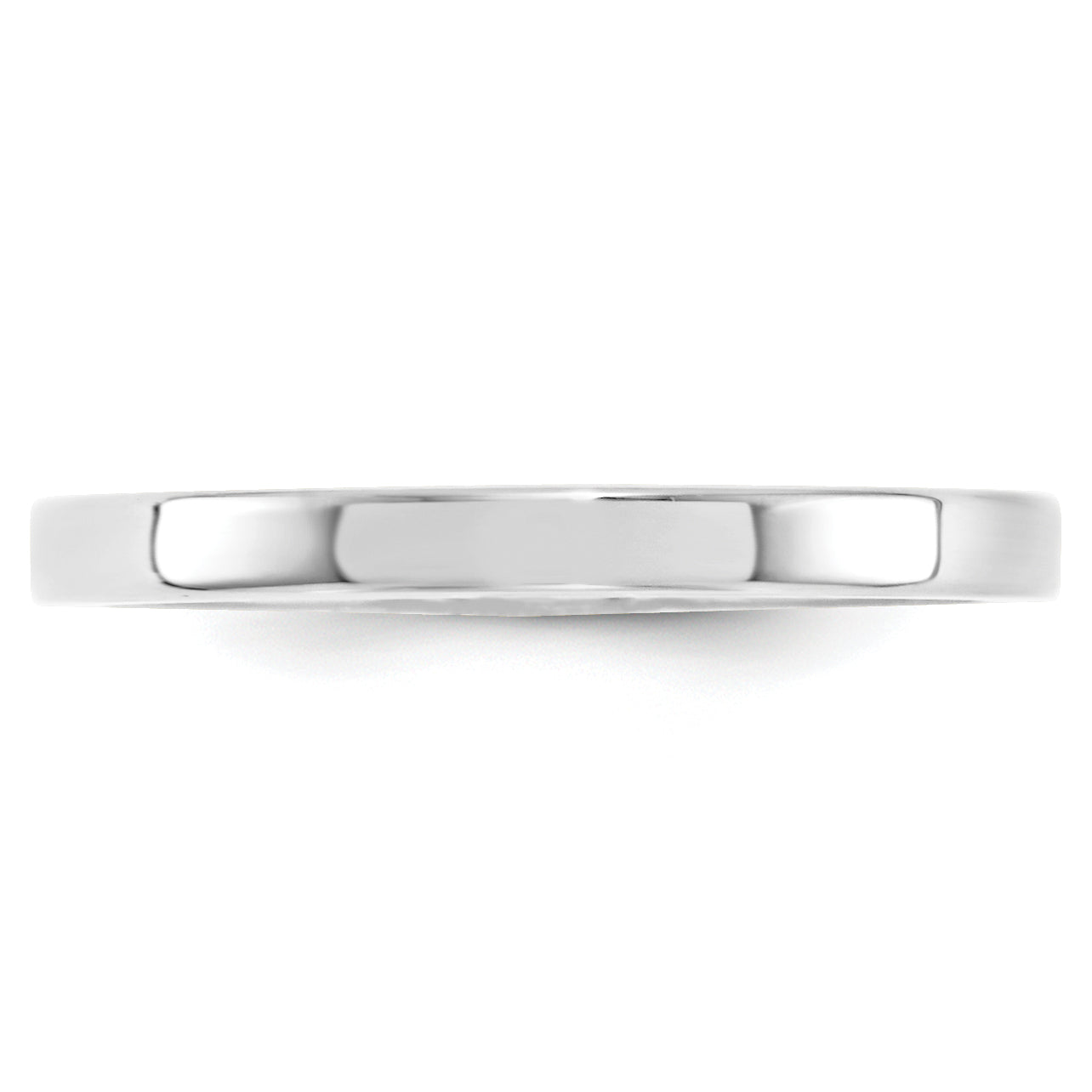 Solid 14K White Gold 2.5mm Standard Flat Comfort Fit Men's/Women's Wedding Band Ring Size 10