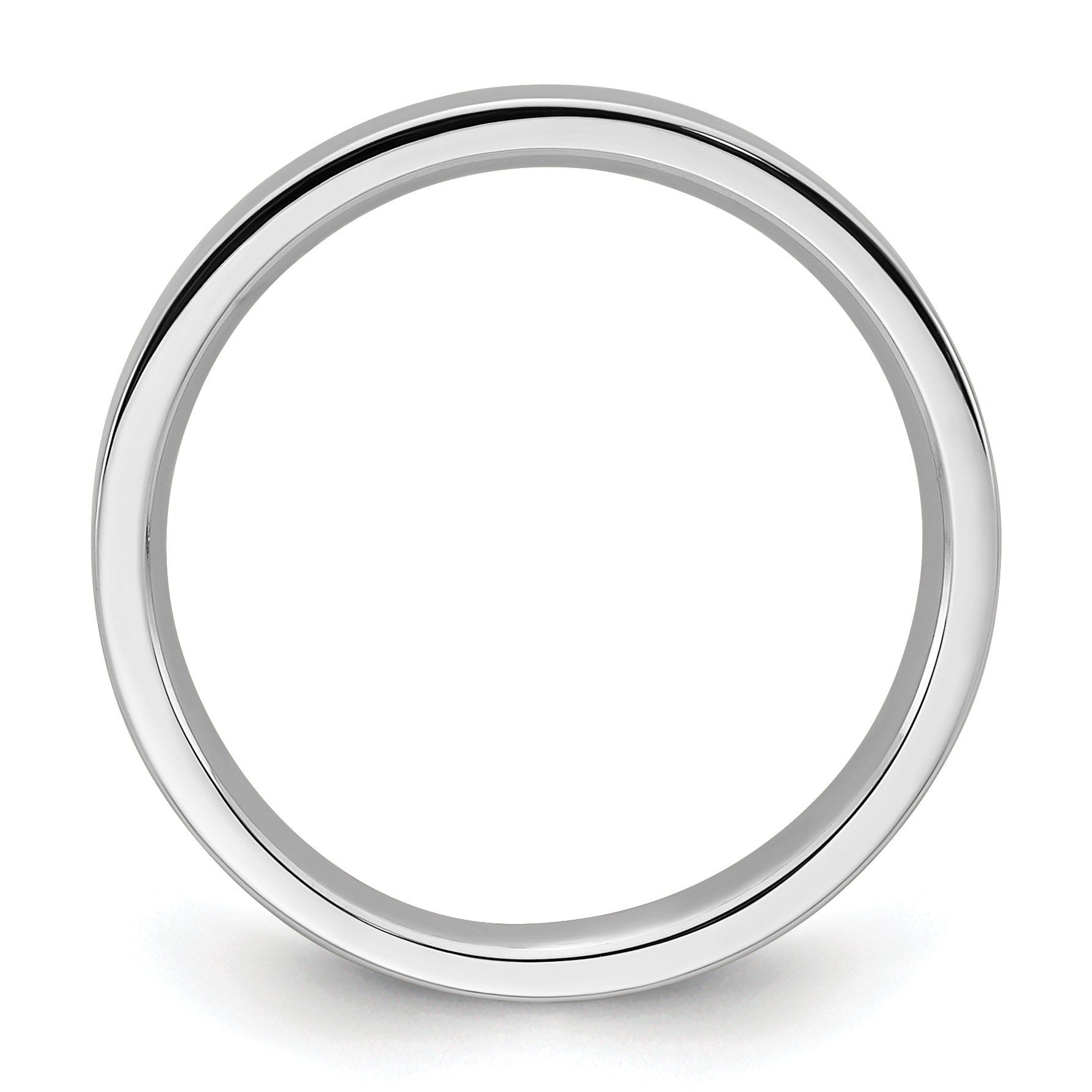 Solid 14K White Gold 3mm Standard Flat Comfort Fit Men's/Women's Wedding Band Ring Size 4