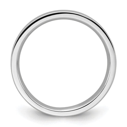 18k White Gold 3mm Standard Weight Flat Comfort Fit Wedding Band Ring
