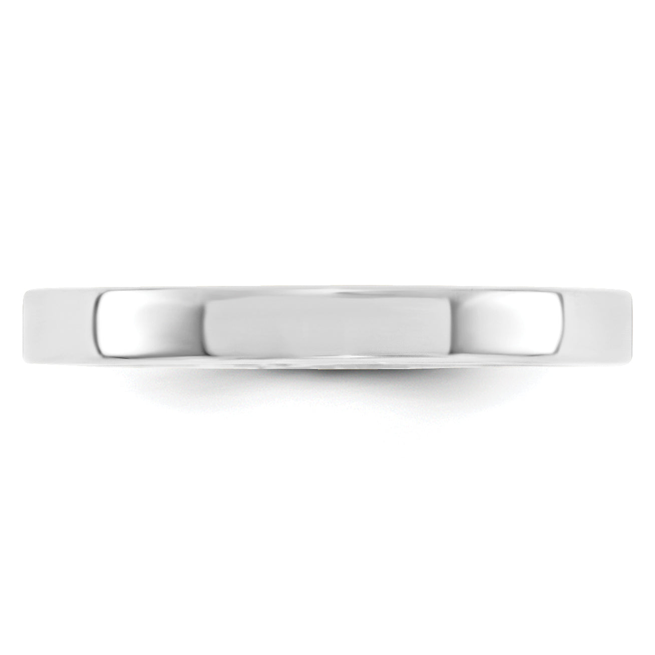 Solid 14K White Gold 3mm Standard Flat Comfort Fit Men's/Women's Wedding Band Ring Size 4