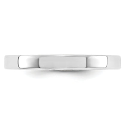 Solid 14K White Gold 3mm Standard Flat Comfort Fit Men's/Women's Wedding Band Ring Size 4