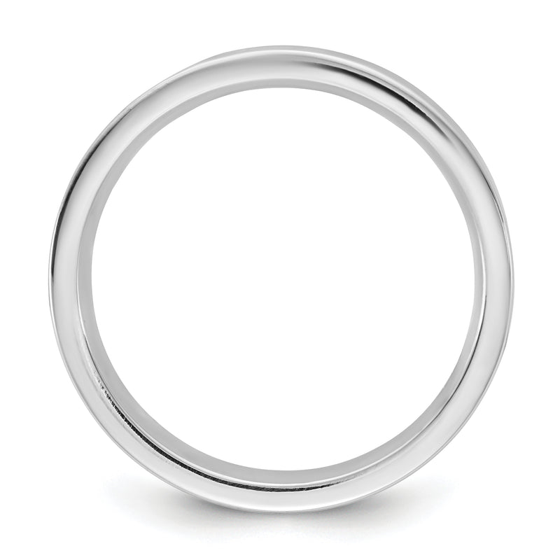 10K White Gold 10Kw 3.5mm Standard Flat Comfort Fit Band Size 12.5
