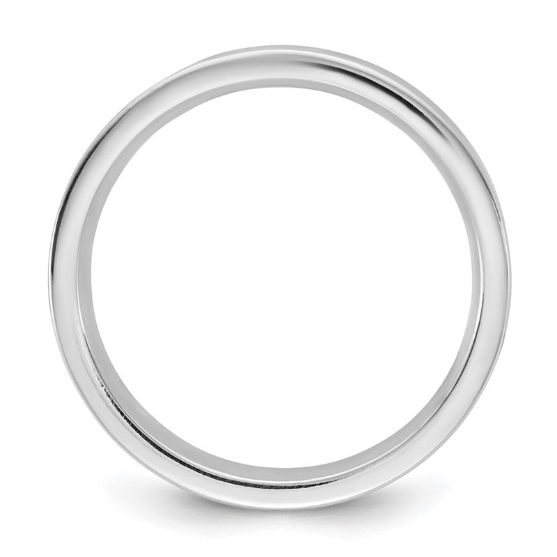 10K White Gold 10Kw 3.5mm Standard Flat Comfort Fit Band Size 7