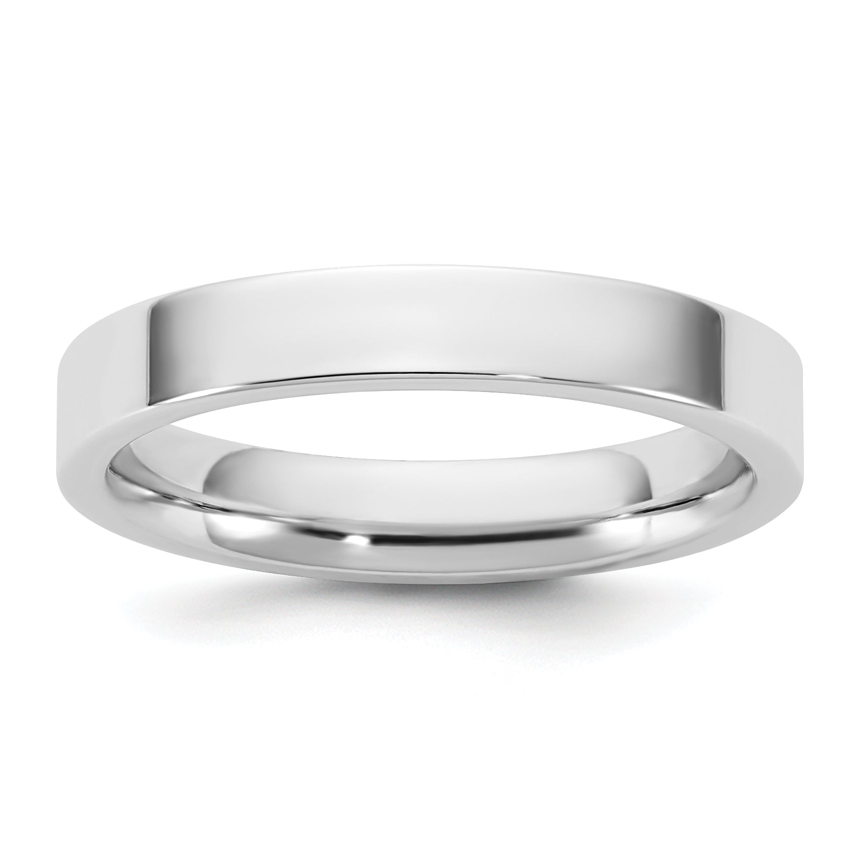 10K White Gold 10Kw 3.5mm Standard Flat Comfort Fit Band Size 4.5