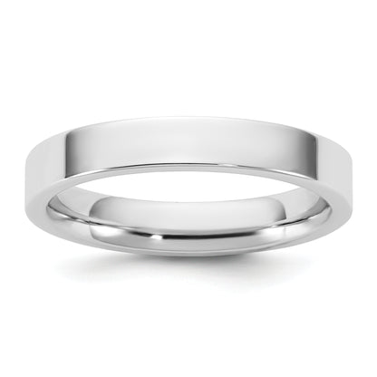 10K White Gold 10Kw 3.5mm Standard Flat Comfort Fit Band Size 4.5