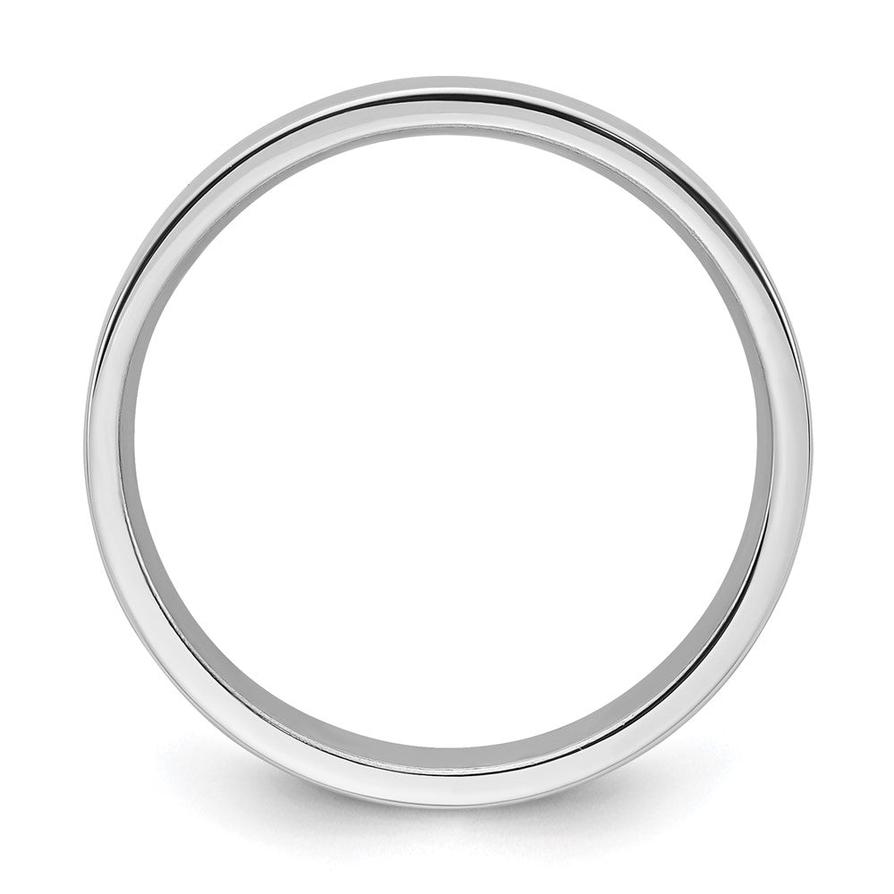 14k White Gold 4mm Standard Weight Flat Comfort Fit Wedding Band Ring