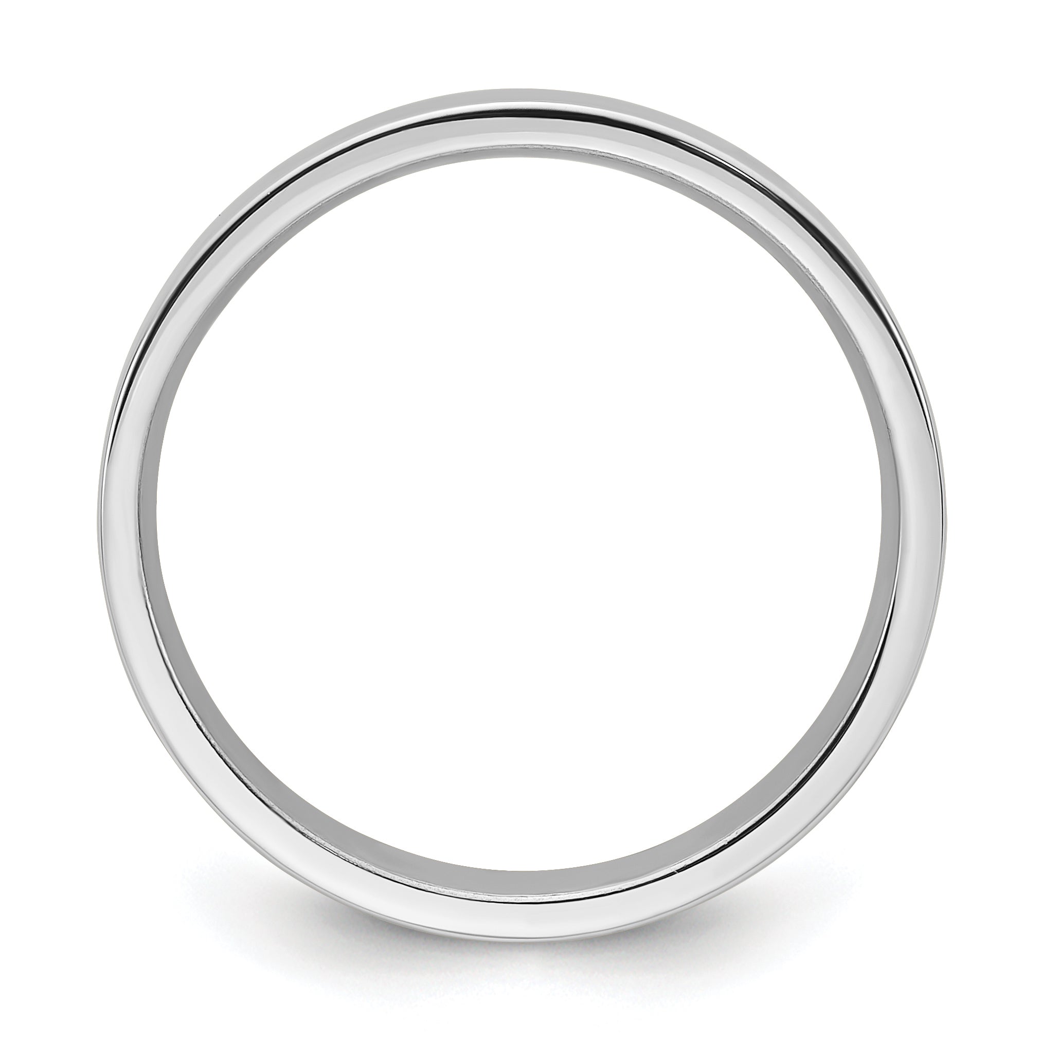 Solid 10K White Gold 4mm Standard Flat Comfort Fit Men's/Women's Wedding Band Ring Size 14