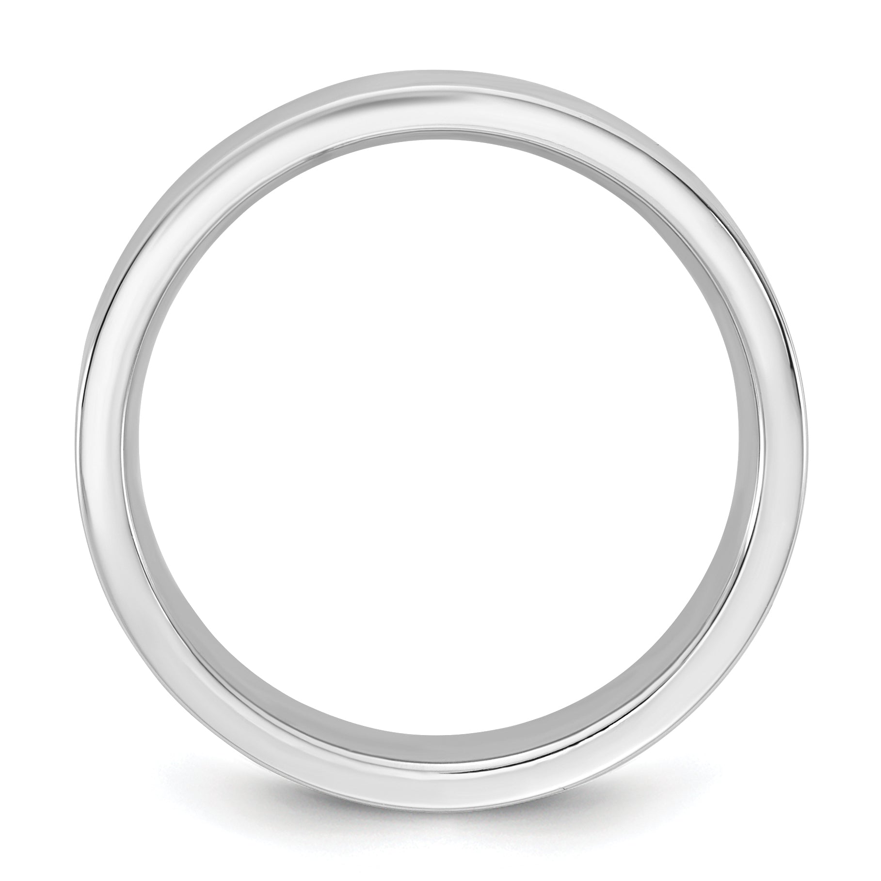 10K White Gold 10Kw 4.5mm Standard Flat Comfort Fit Band Size 7