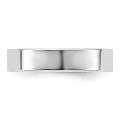 10K White Gold 10Kw 4.5mm Standard Flat Comfort Fit Band Size 5