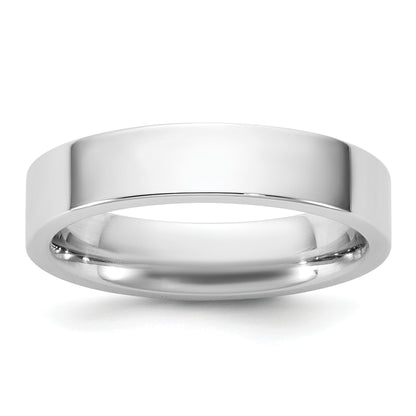 10K White Gold 10Kw 4.5mm Standard Flat Comfort Fit Band Size 5