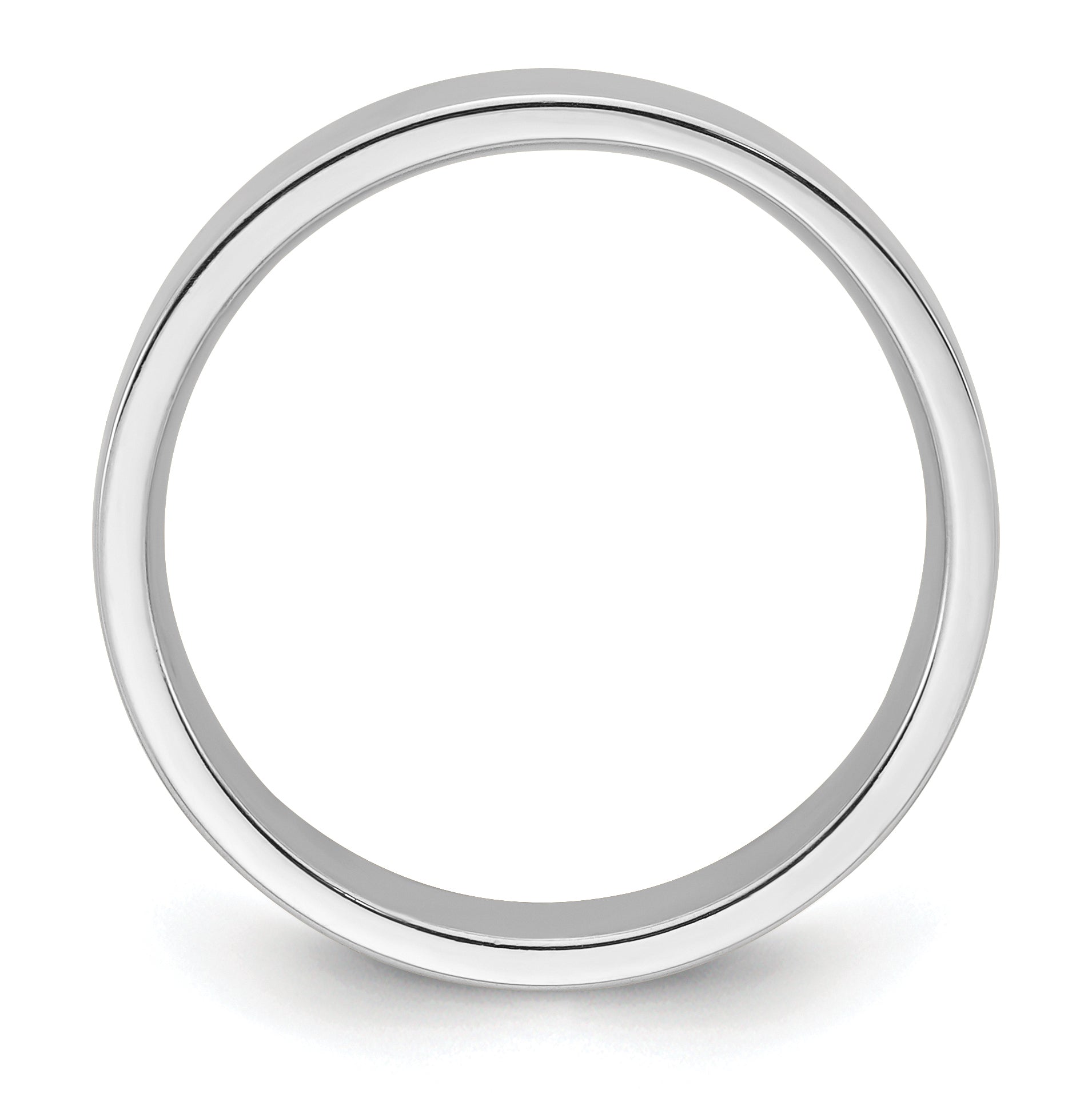 Solid 10K White Gold 5mm Standard Flat Comfort Fit Men's/Women's Wedding Band Ring Size 14