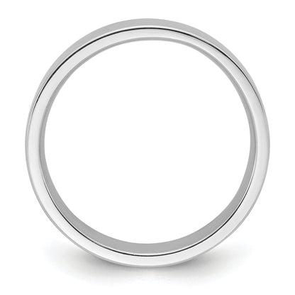 Solid 10K White Gold 5mm Standard Flat Comfort Fit Men's/Women's Wedding Band Ring Size 14