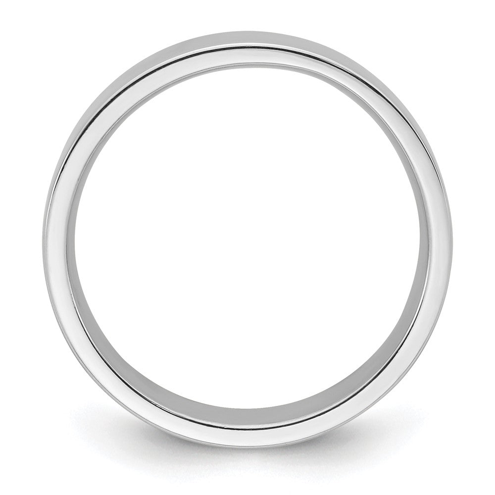 10k White Gold 5mm Standard Weight Flat Comfort Fit Wedding Band Ring