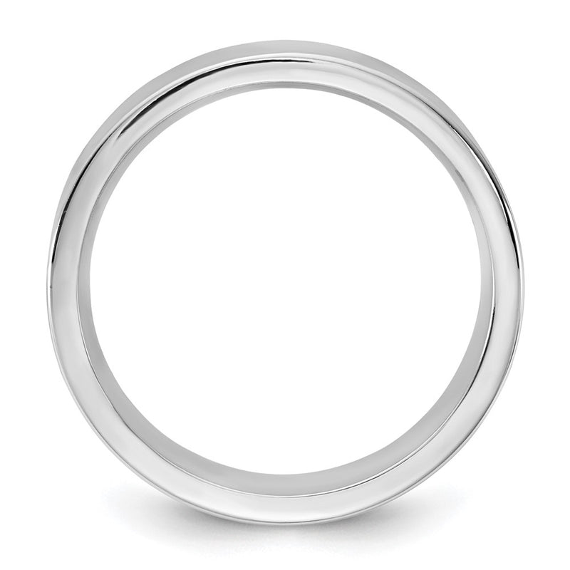 10K White Gold 10Kw 5.5mm Standard Flat Comfort Fit Band Size 6