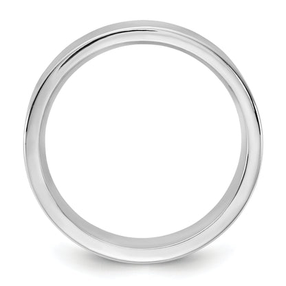 10K White Gold 10Kw 5.5mm Standard Flat Comfort Fit Band Size 7.5