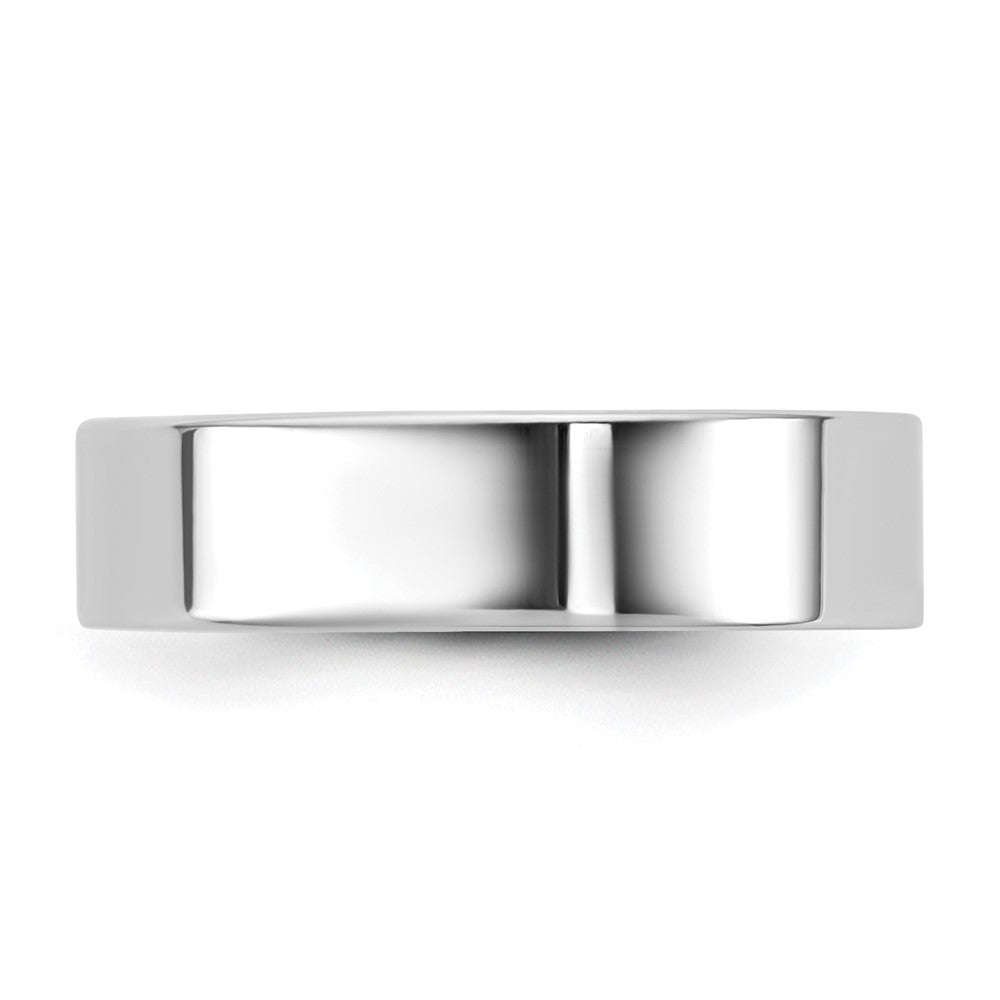 10K White Gold 10Kw 5.5mm Standard Flat Comfort Fit Band Size 7.5