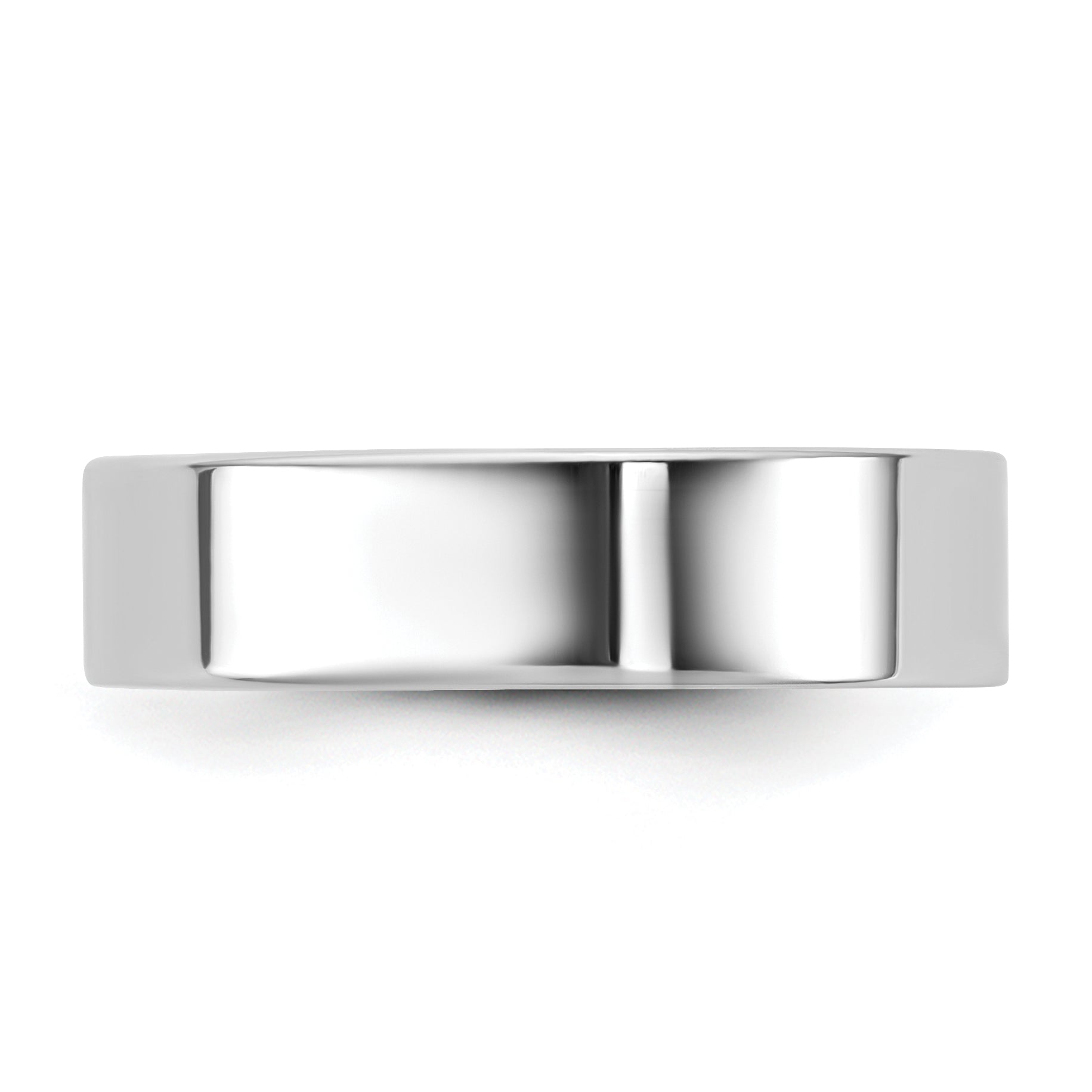 10K White Gold 10Kw 5.5mm Standard Flat Comfort Fit Band Size 7.5