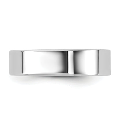 10K White Gold 10Kw 5.5mm Standard Flat Comfort Fit Band Size 7.5