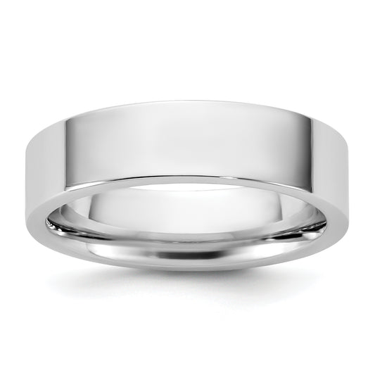 10K White Gold 10Kw 5.5mm Standard Flat Comfort Fit Band Size 8