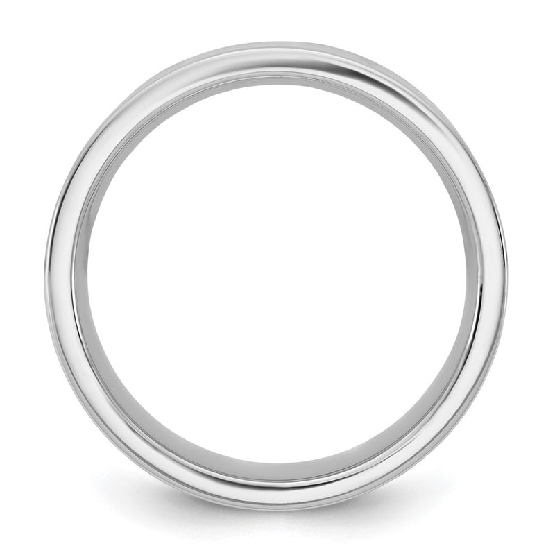 10K White Gold 10Kw 6.5mm Standard Flat Comfort Fit Band Size 5