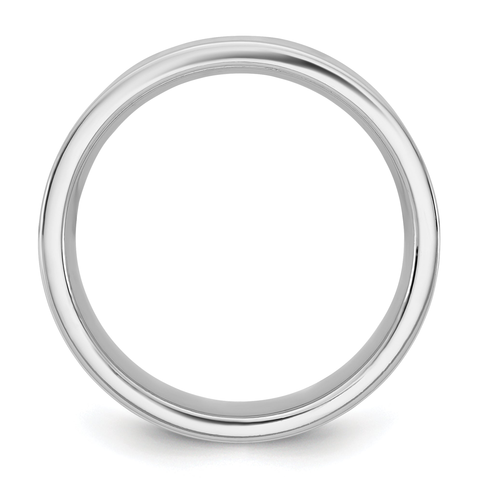 10K White Gold 10Kw 6.5mm Standard Flat Comfort Fit Band Size 5