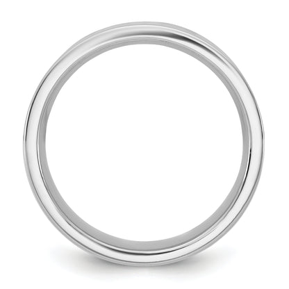 10K White Gold 10Kw 6.5mm Standard Flat Comfort Fit Band Size 5