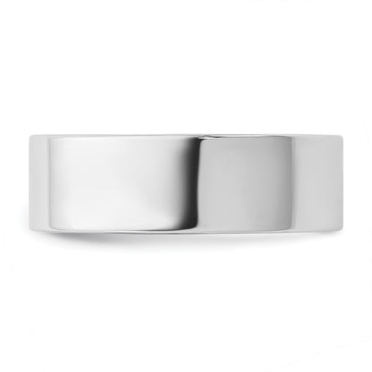 10K White Gold 10Kw 6.5mm Standard Flat Comfort Fit Band Size 13