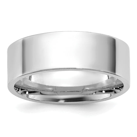 10K White Gold 10Kw 6.5mm Standard Flat Comfort Fit Band Size 5