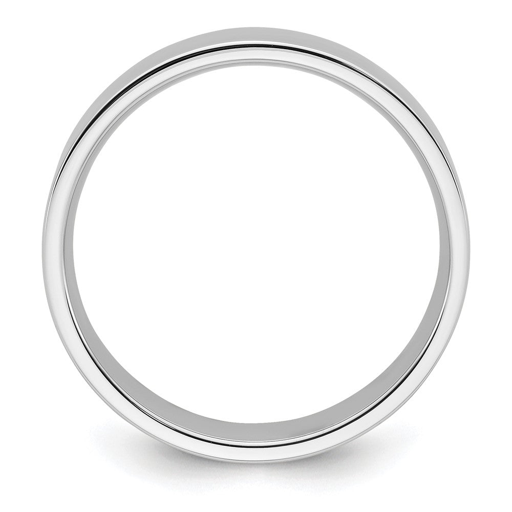 14k White Gold 7mm Standard Weight Flat Comfort Fit Wedding Band Ring